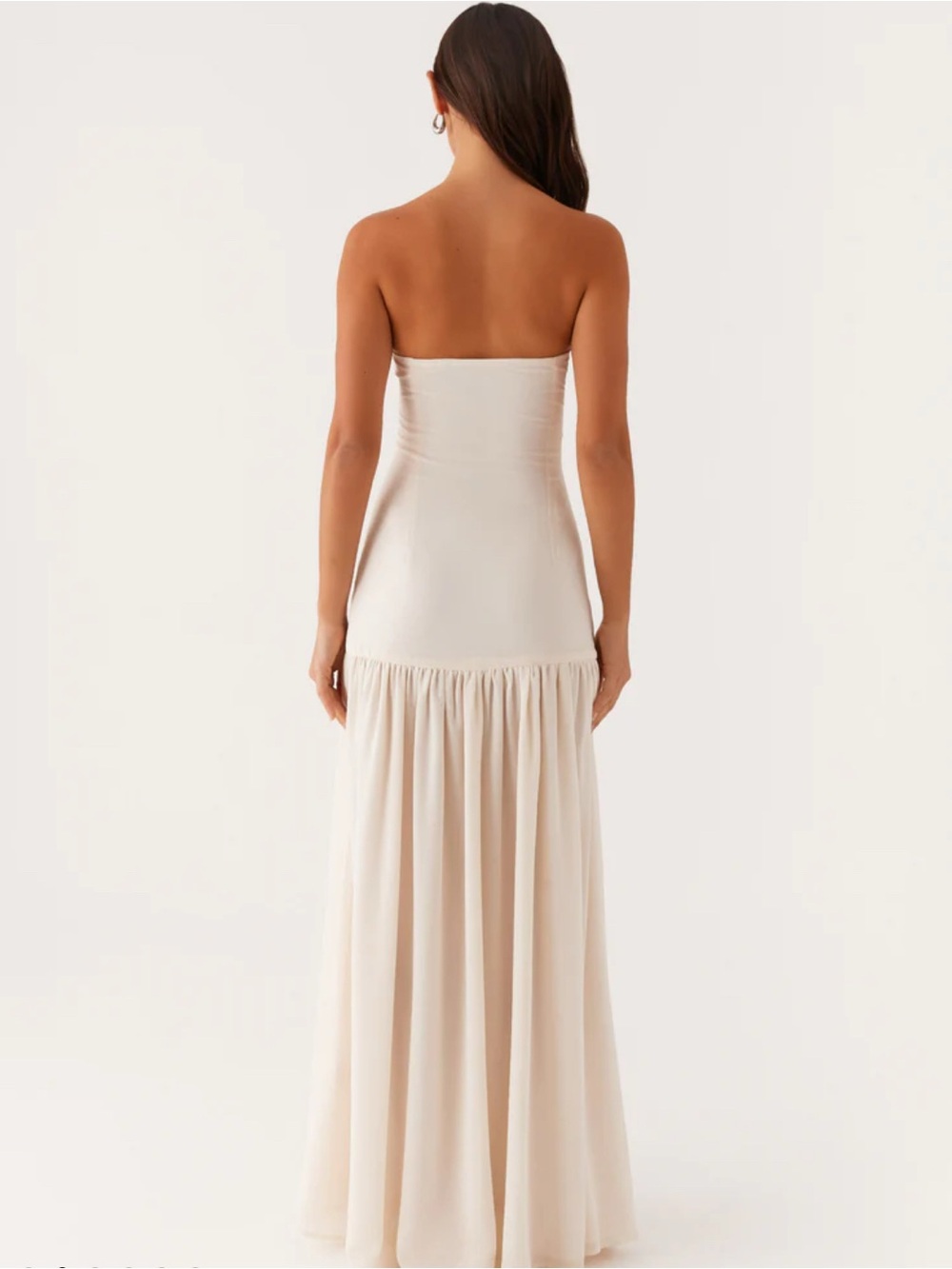 Eden Strapless Maxi Dress - Ivory - Picture 2 of 8